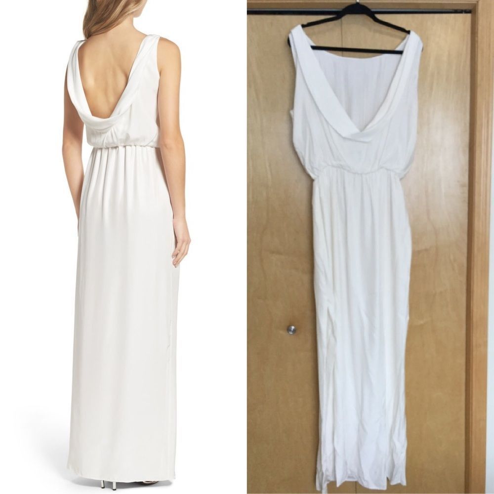 NATALIE DEAYALA Drape Back Silk Column Gown - Picture 5 of 8